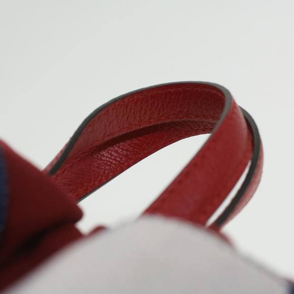 GUCCI Web Sherry Line Backpack Canvas Tricolor Red Blue Green 473872 Auth am3970 - Picture 7 of 16